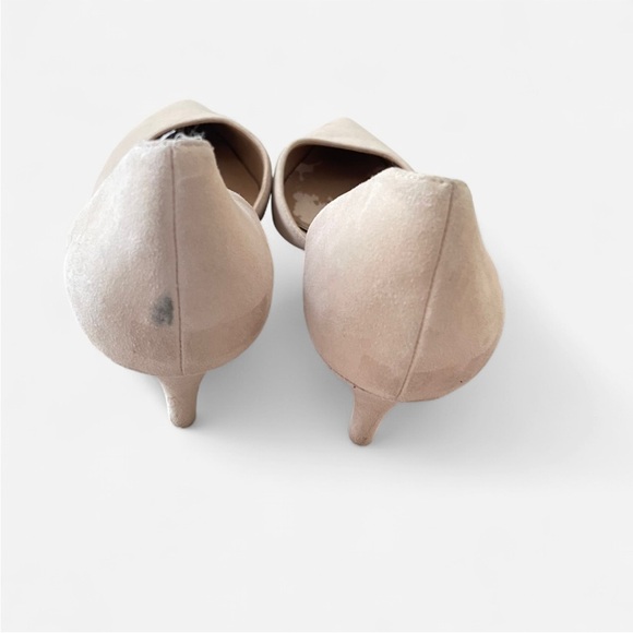 Linea Paolo D’Orsay Pointed Toe Heeled Pumps in Nude Beige Size 9M - Picture 8 of 9